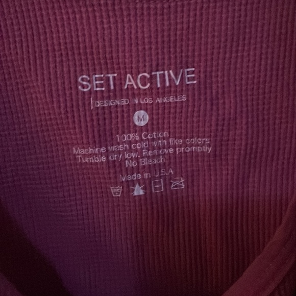 Set Active Waffle Tank Top - Picture 2 of 3